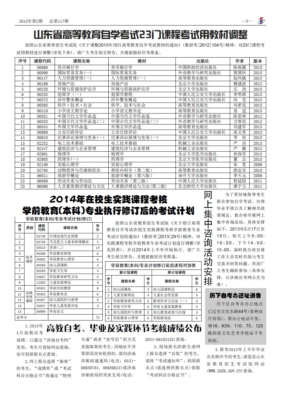 山東濟南2013年《自考宣傳》(第117期)3