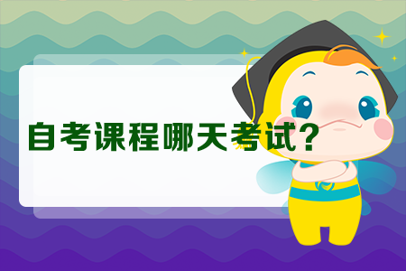 自考課程哪天考試
